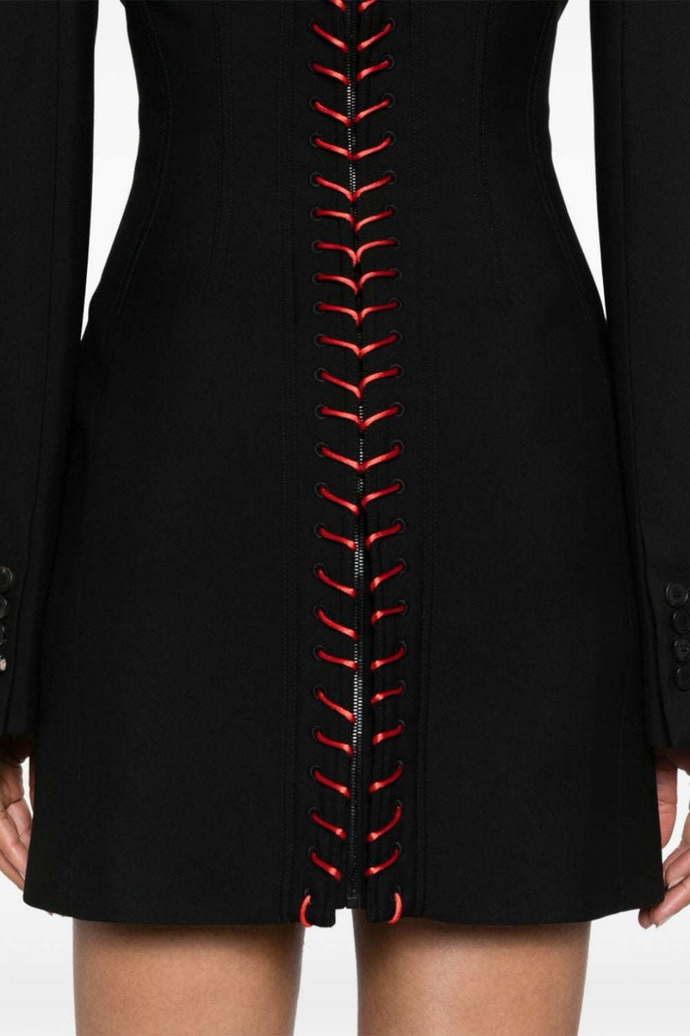 Effortlessly Elegant Lace-Up Mini Dress