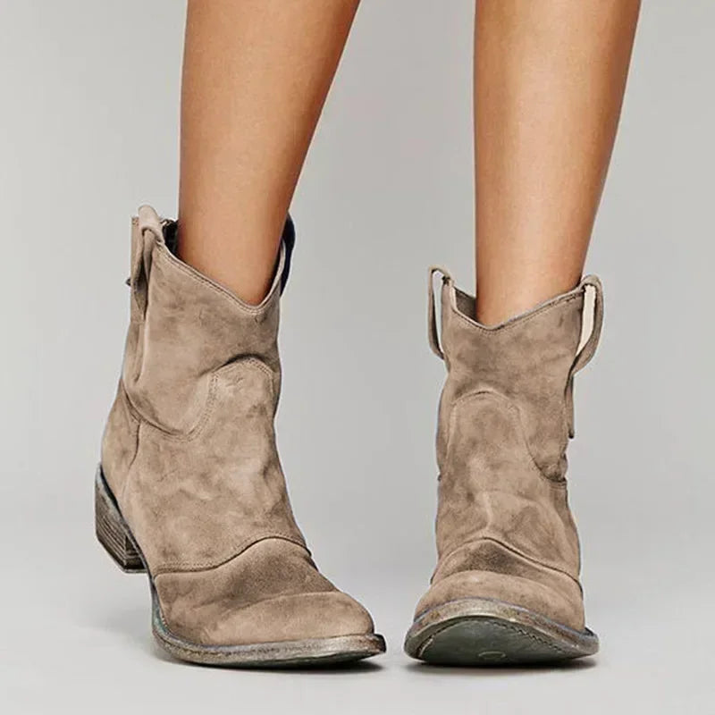 Chic Comfort Western Ankle Boots