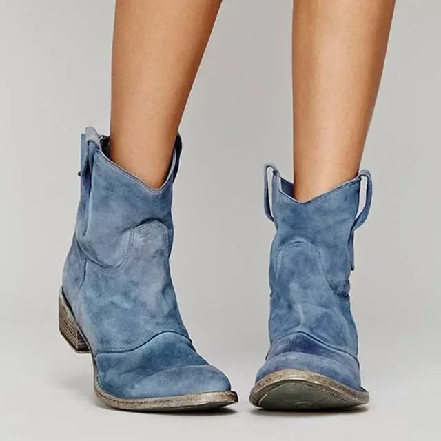 Chic Comfort Western Ankle Boots