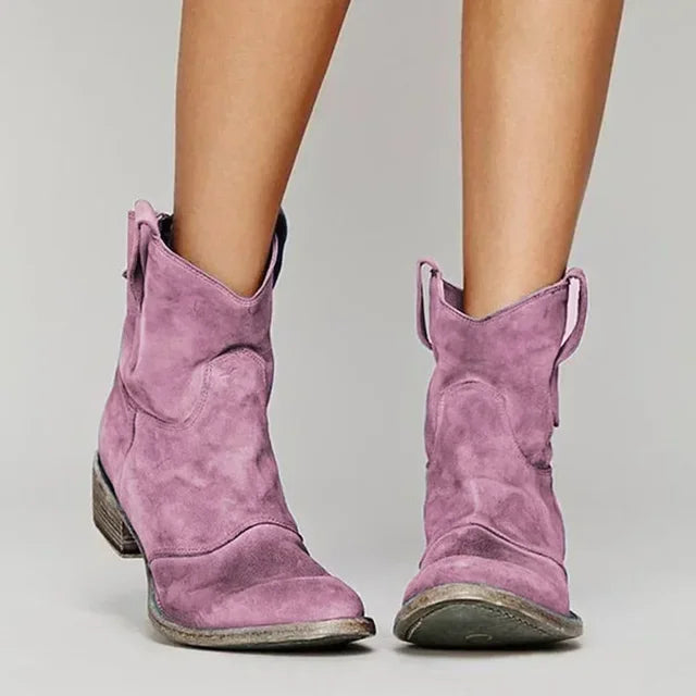 Chic Comfort Western Ankle Boots