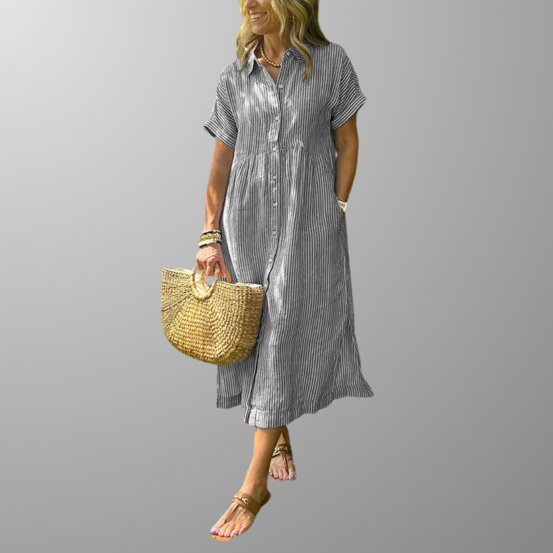 Figure-Flattering Striped Dress