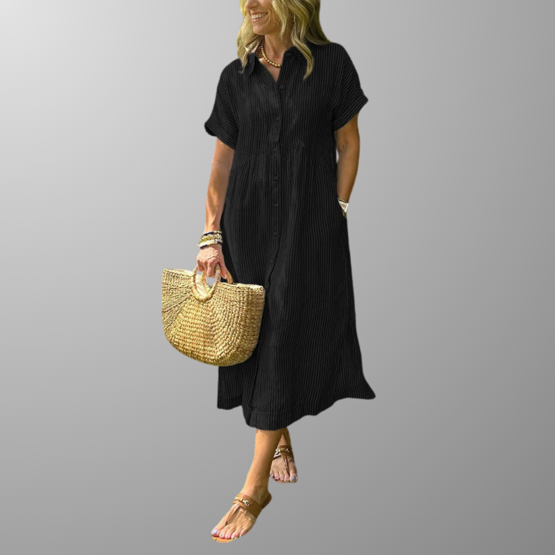 Figure-Flattering Striped Dress