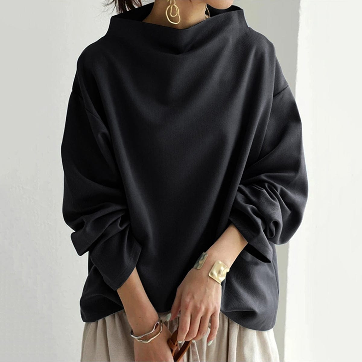 Cosy High-Neck Knit Top