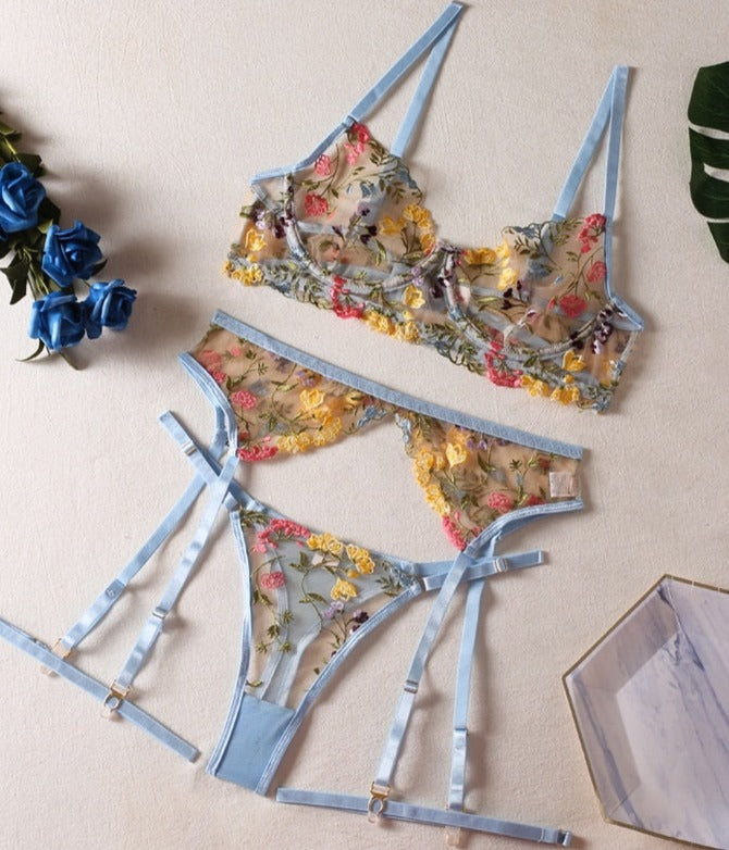 Breathable Lace Lingerie Set