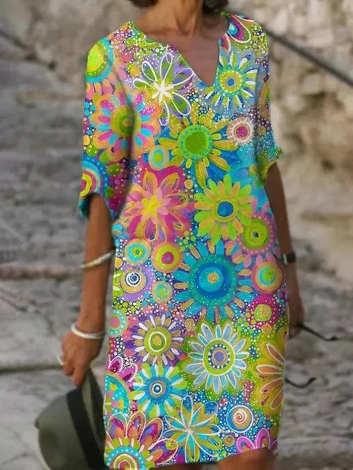 Vibrant Floral Dress