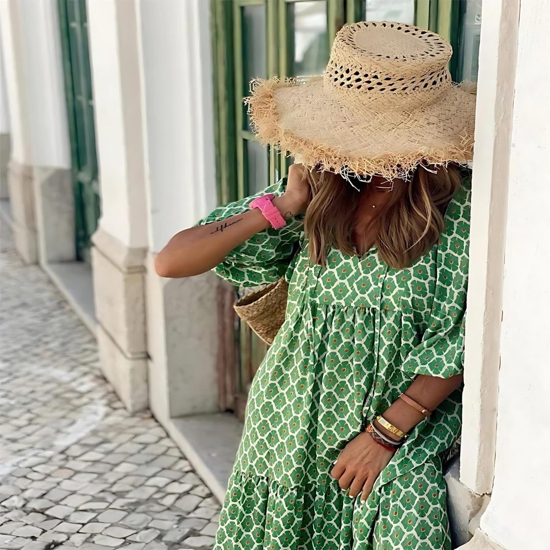 Breezy Geometric Spring Dress
