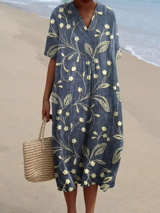 Breezy Vintage Floral Dress