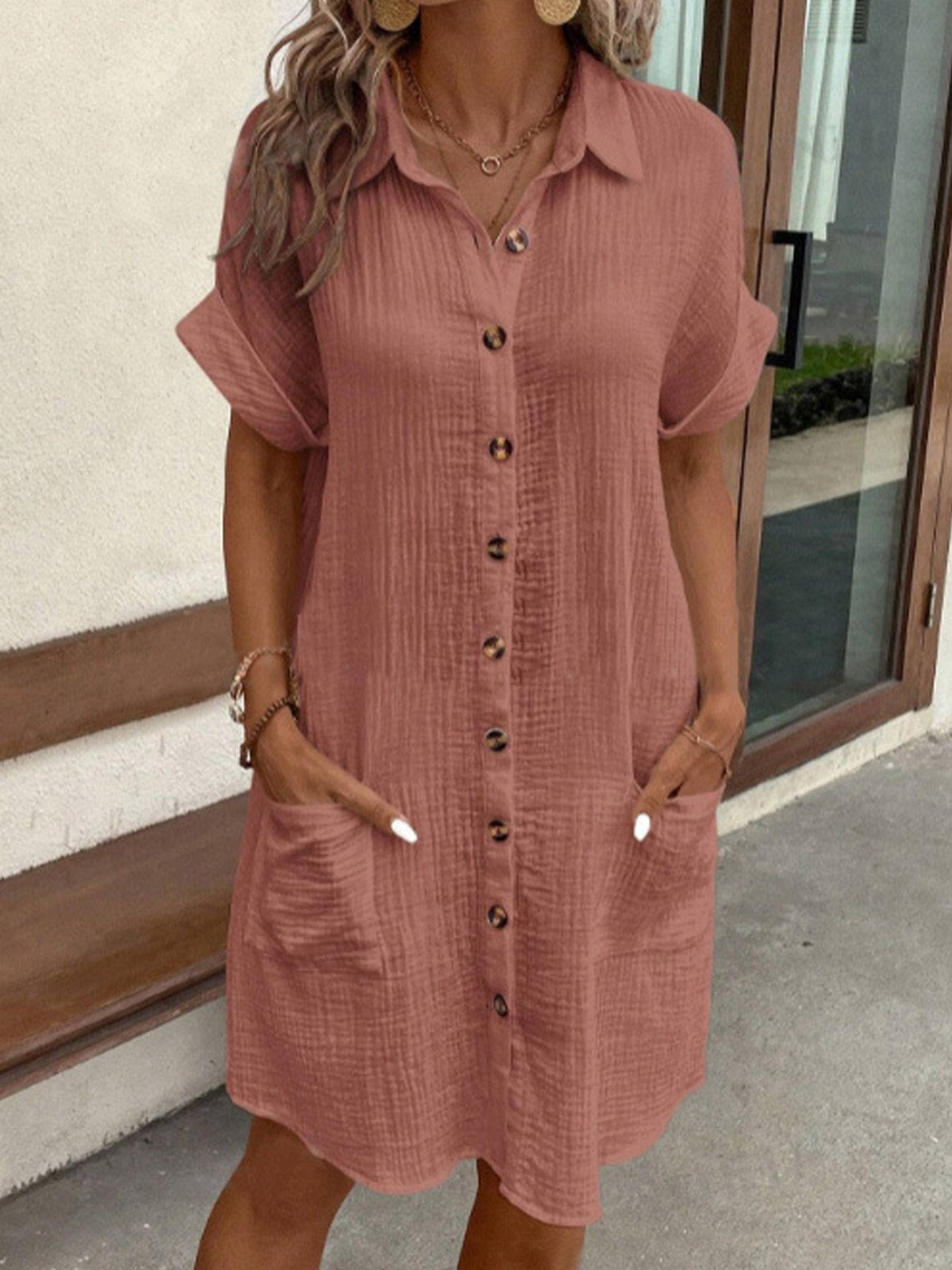 Airy Textured Summer Dress