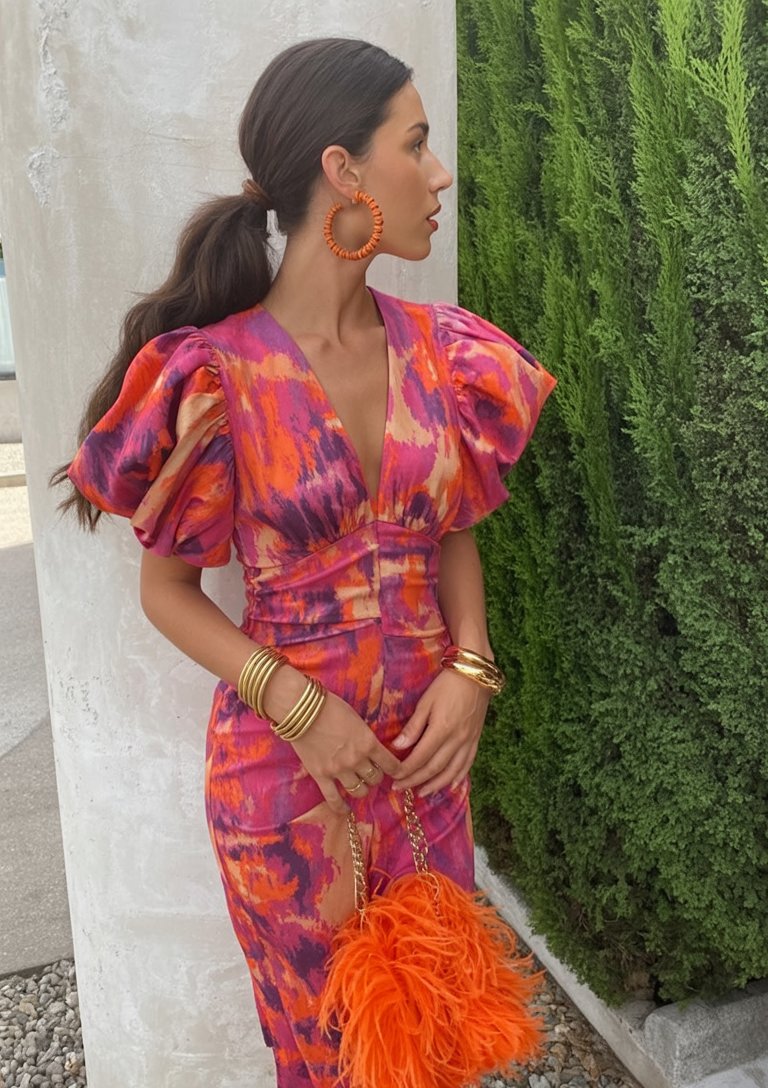 Arielle Sculptural Floral Dress