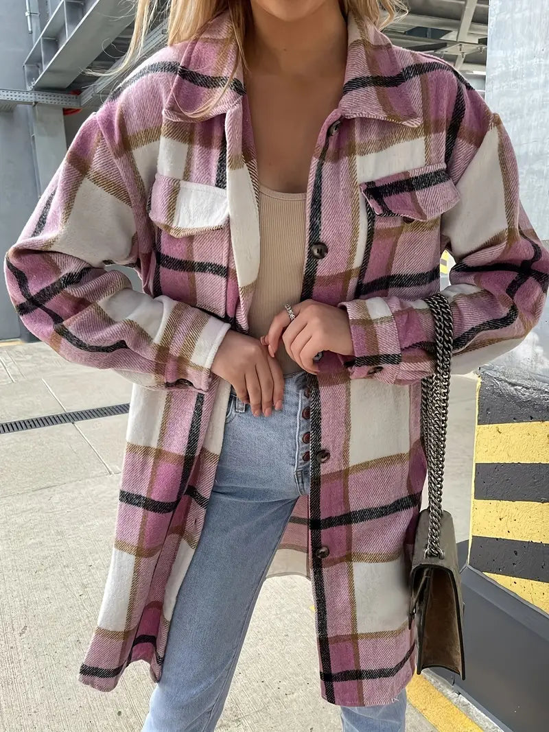 Plaid Soft-Touch Jacket