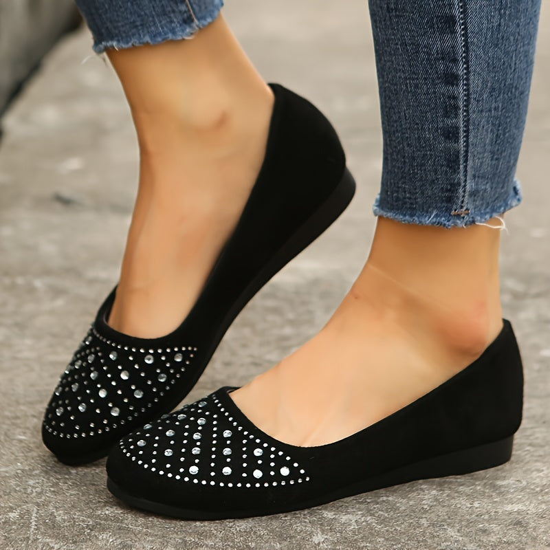 Easy-Care Round-Toe Flats