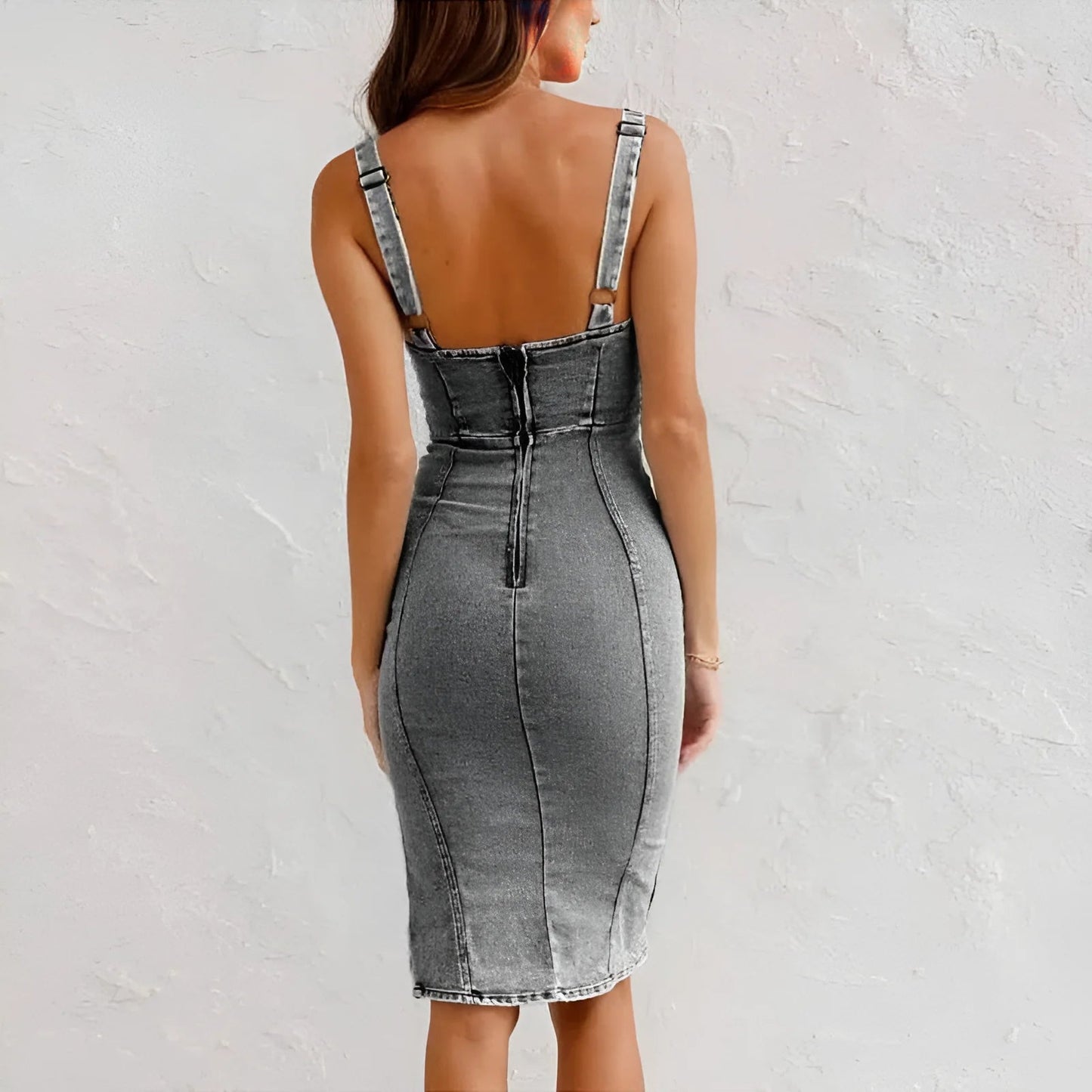 Elegant Comfort Denim Dress