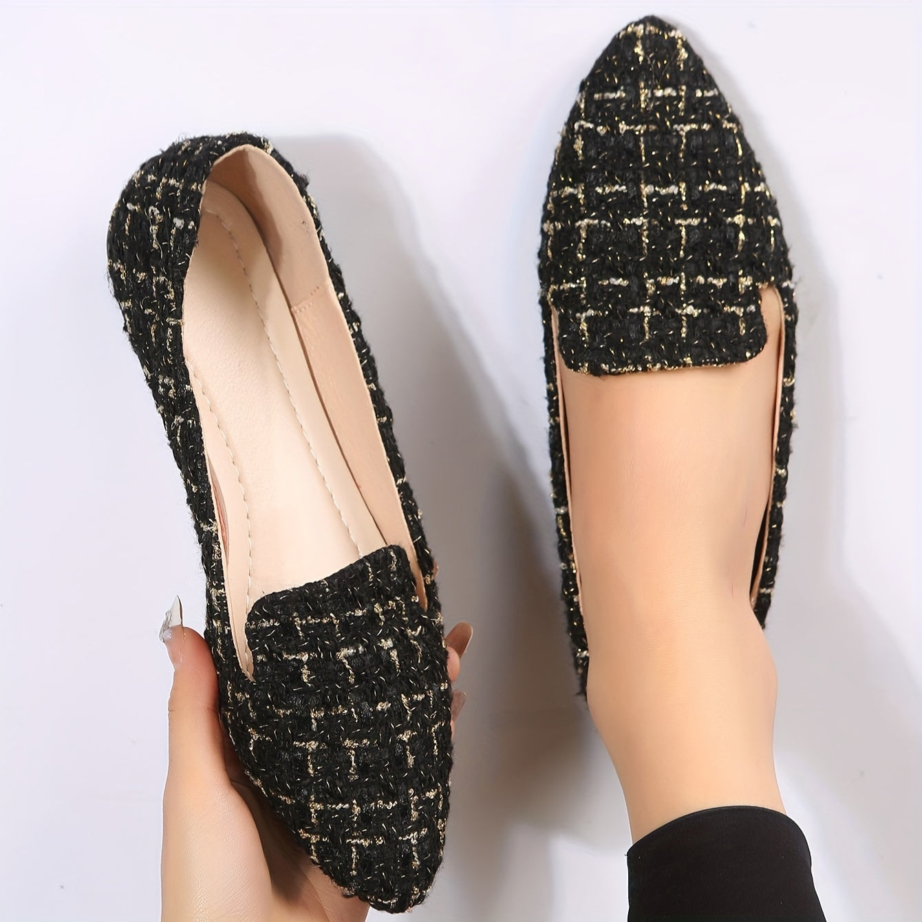 Easy-Care Plaid Flats