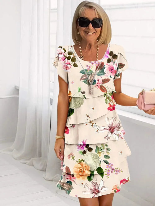 Curve-Flattering Floral Dress