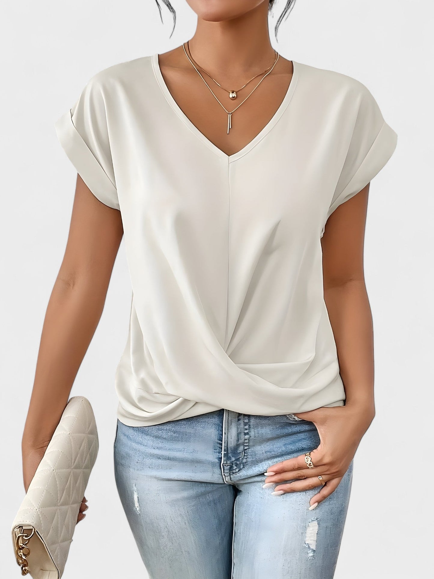 Mauve Twist-Front Top