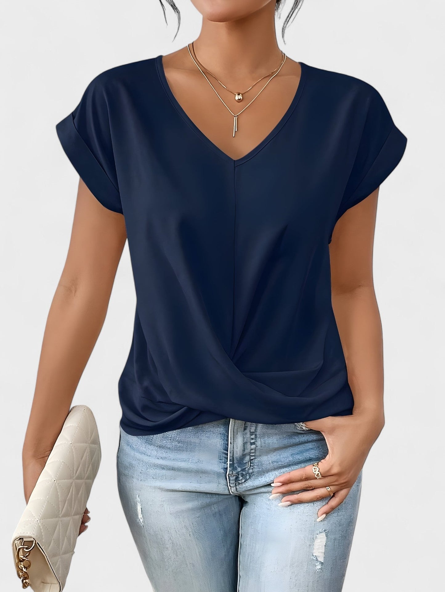 Mauve Twist-Front Top