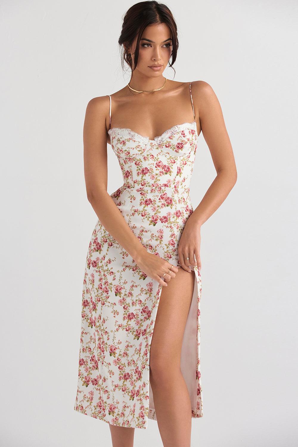 Elegant Floral Midi Dress