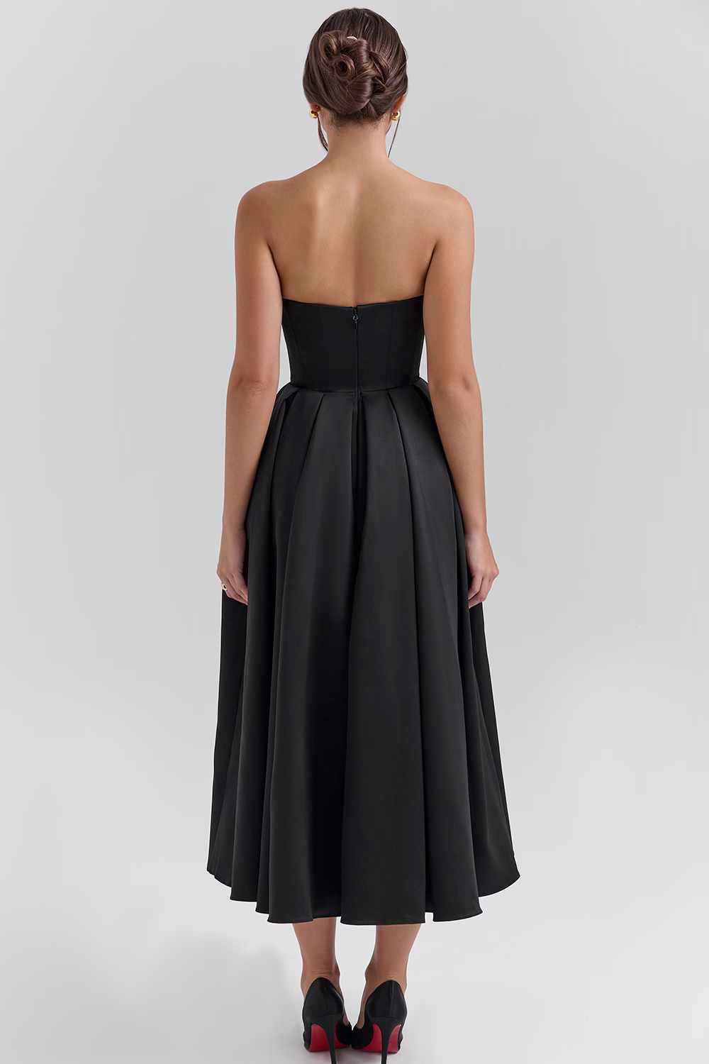 Elegant Corseted Midi Dress