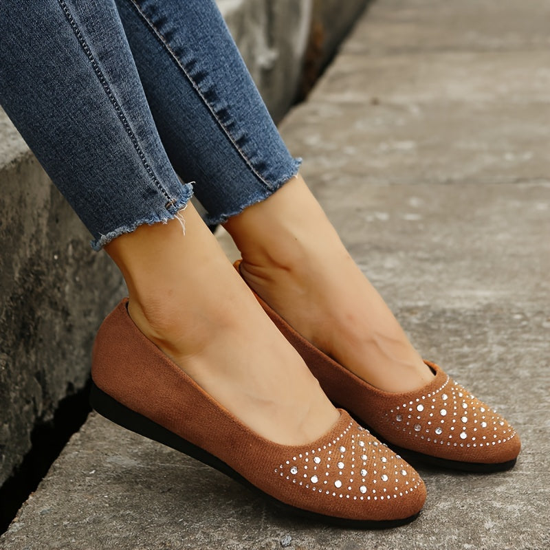 Easy-Care Round-Toe Flats