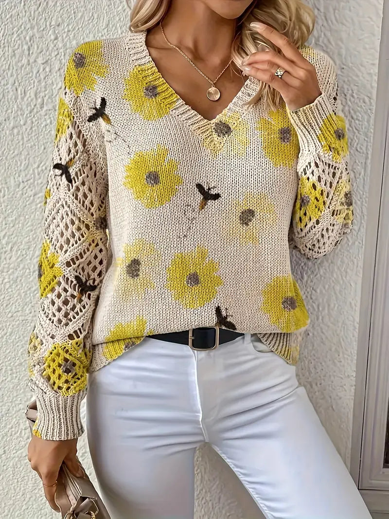 Floral Easy-Care Jumper