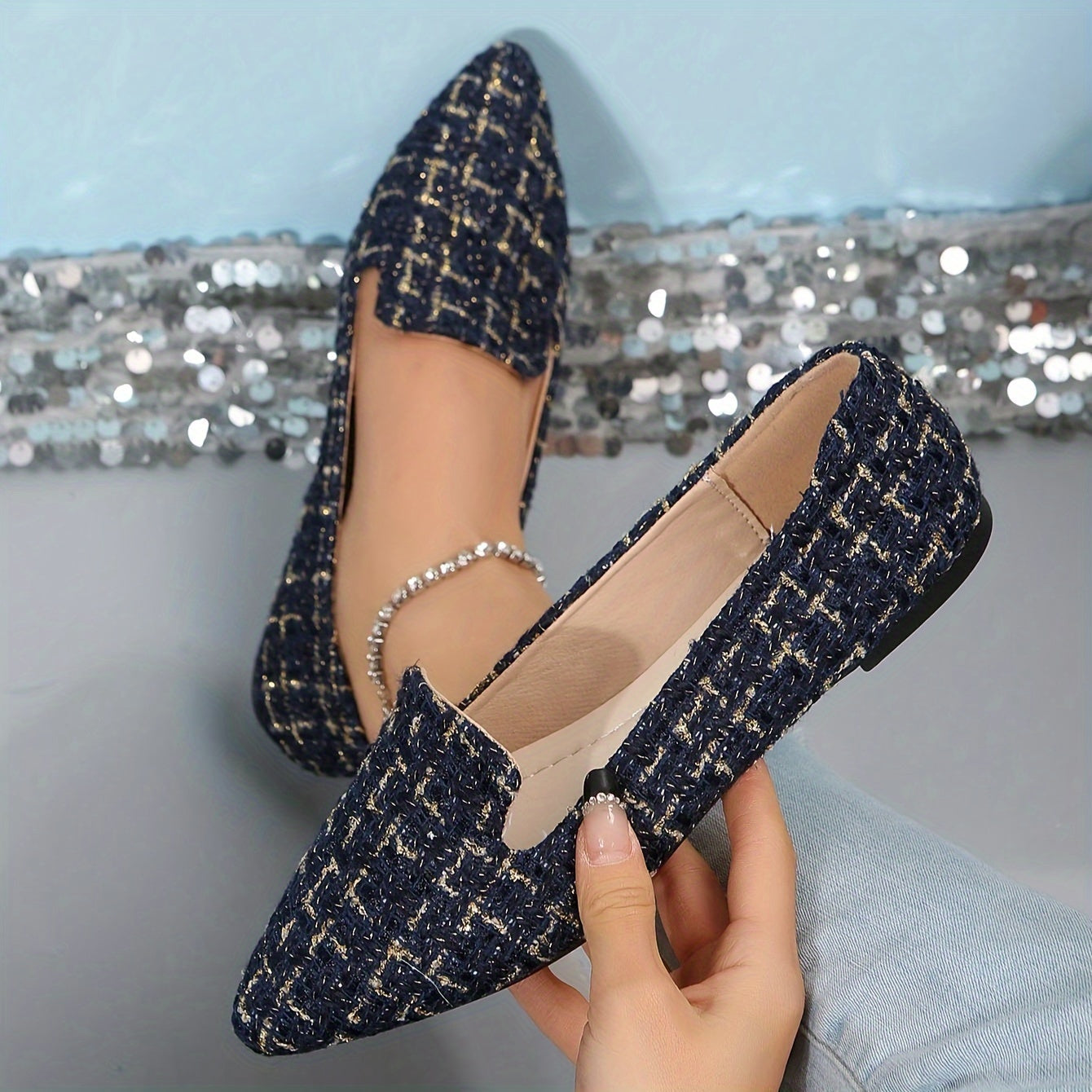 Easy-Care Plaid Flats