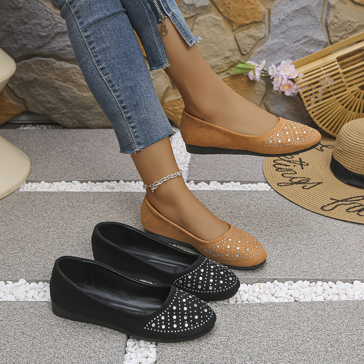 Easy-Care Round-Toe Flats