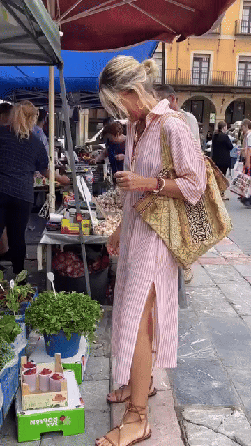 Effortless Striped Midi Elegance