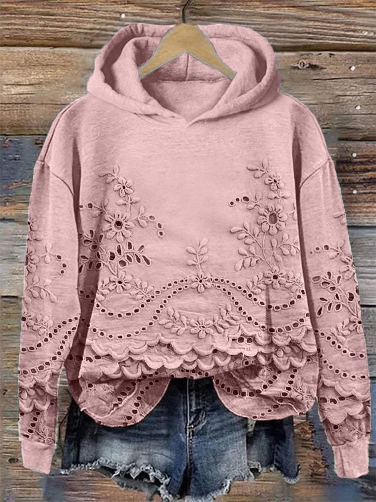 Ultimate Cozy Floral Elegance Hoodie