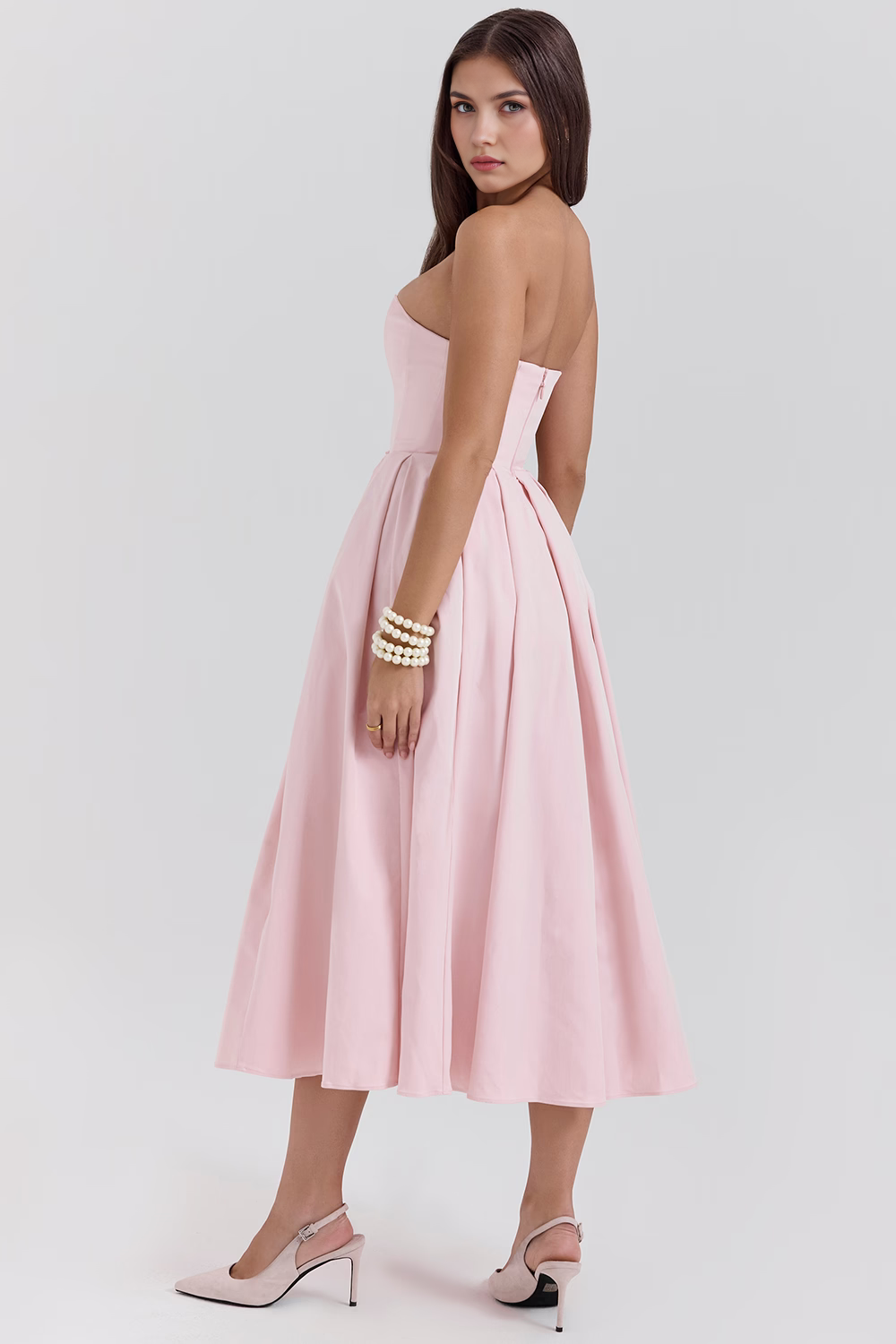 Elegant Corseted Midi Dress