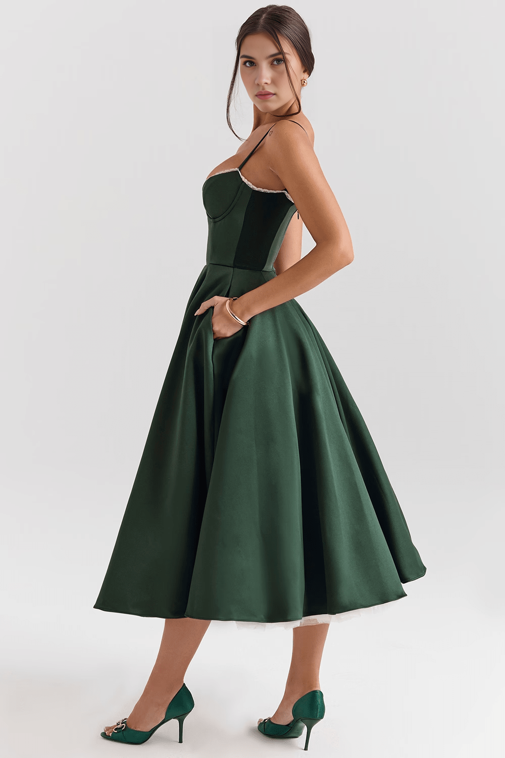 Elegant-Sculpting Midi Dress