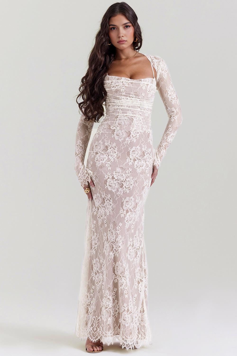 Radiant Elegance Lace Maxi Dress