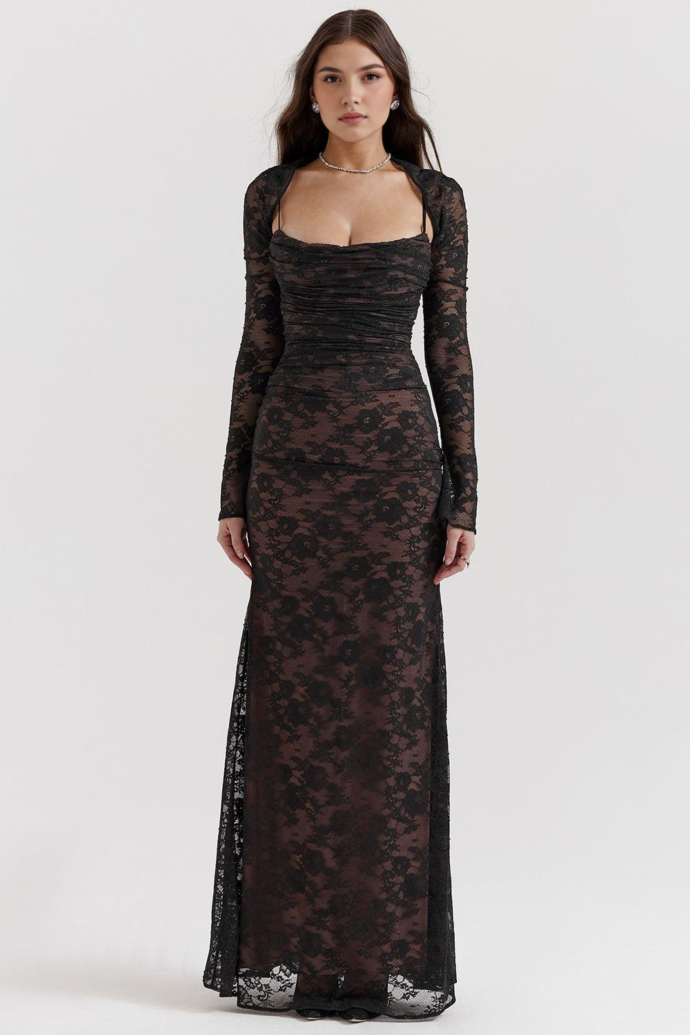 Radiant Elegance Lace Maxi Dress