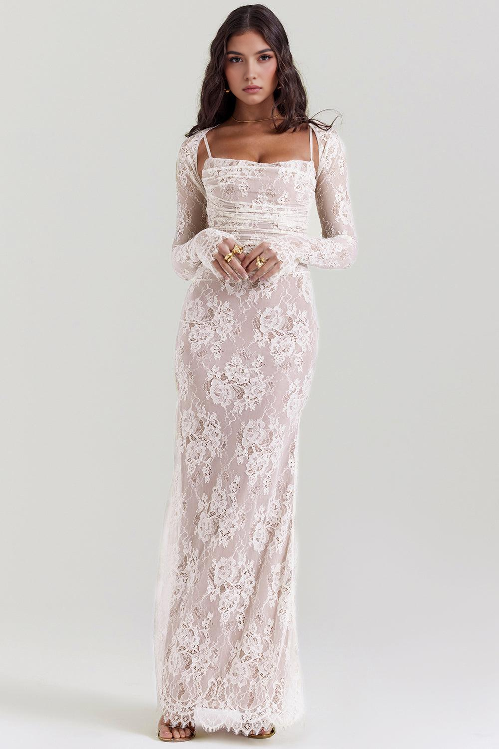 Radiant Elegance Lace Maxi Dress
