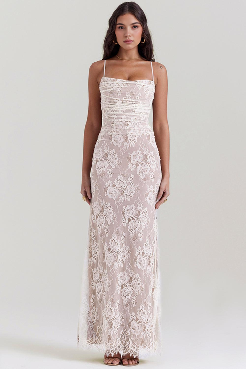 Radiant Elegance Lace Maxi Dress