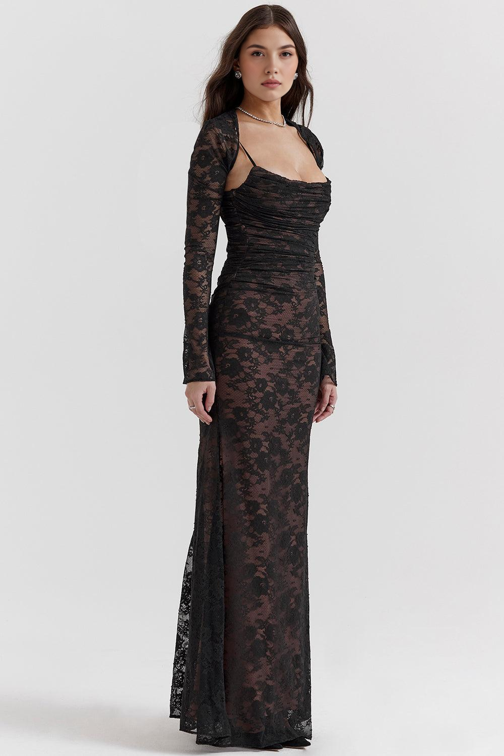 Radiant Elegance Lace Maxi Dress