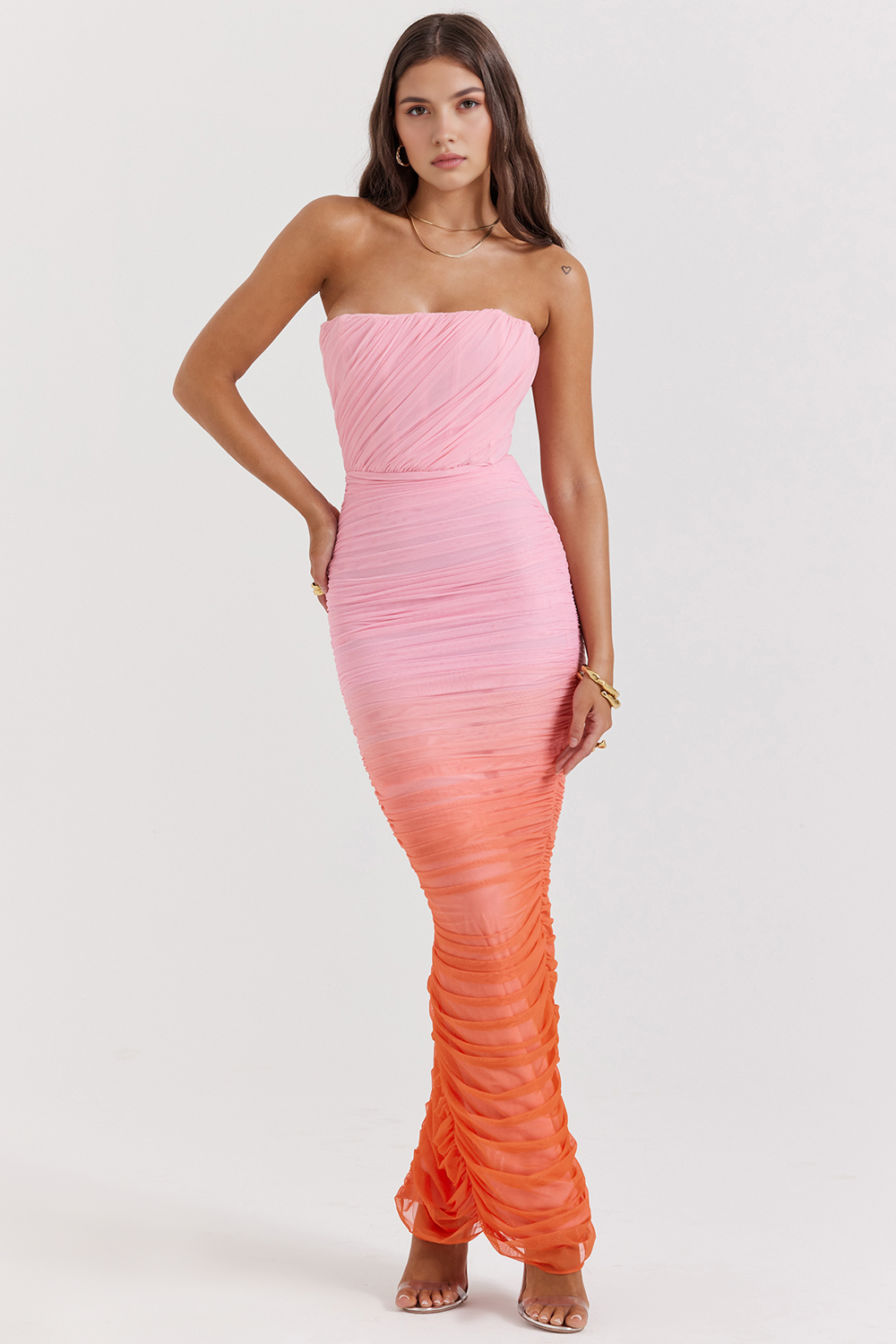 Ombre-Corseted Dress