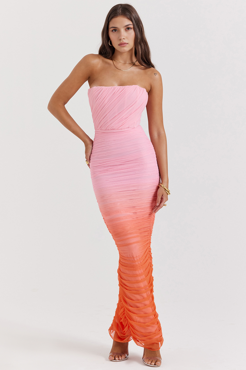 Ombre-Corseted Dress
