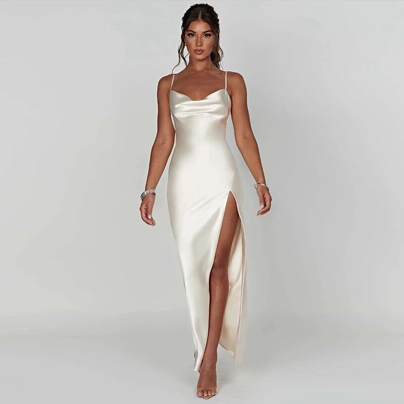 Satin Shine Maxi Dress
