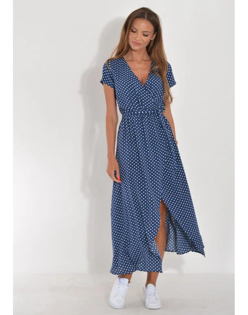 Graceful V-Neck Elegant Dress