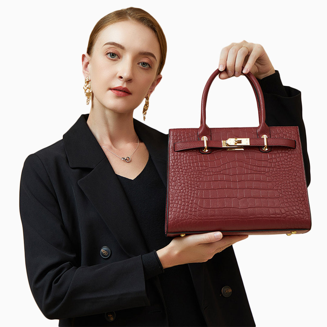 Day-to-Night Leather Handbag