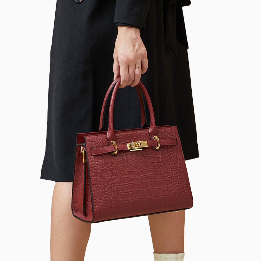 Day-to-Night Leather Handbag