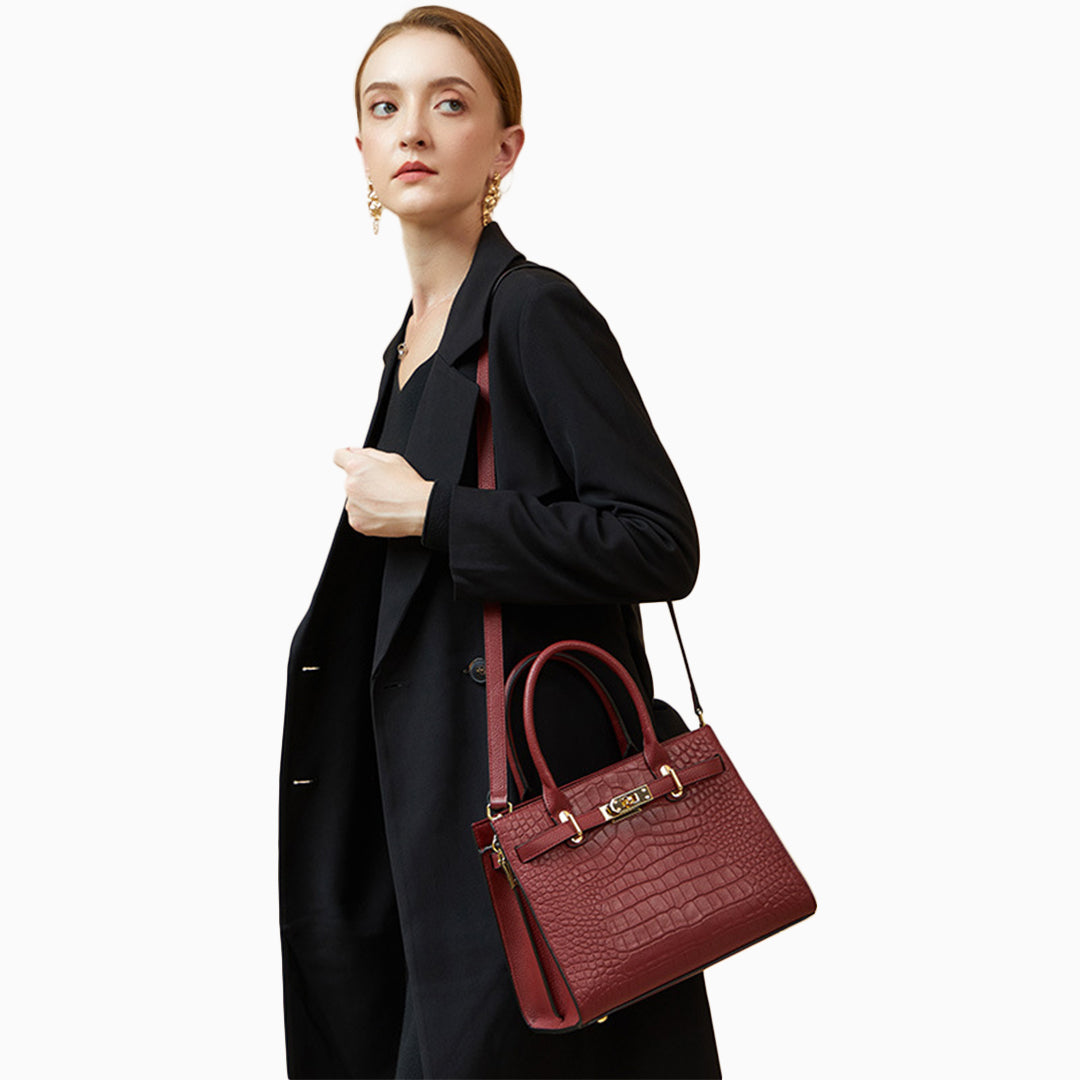 Day-to-Night Leather Handbag