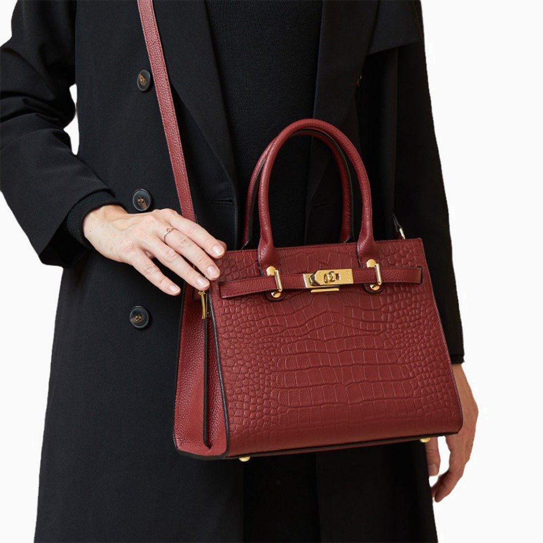 Day-to-Night Leather Handbag