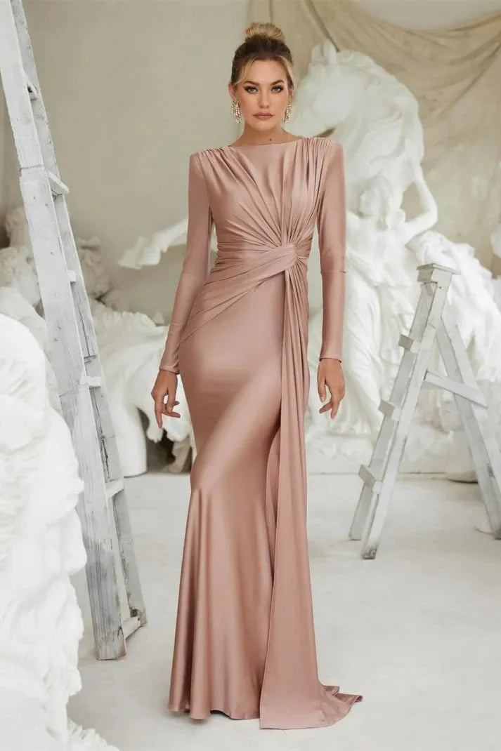 Elegant Twist-Front Maxi Dress