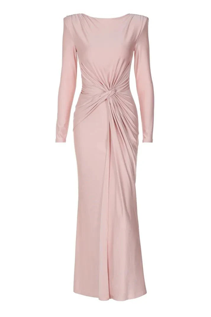 Elegant Twist-Front Maxi Dress