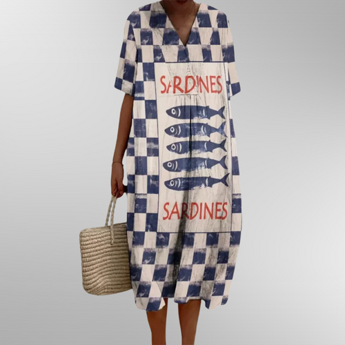 Effortless Summer Check Style Dress