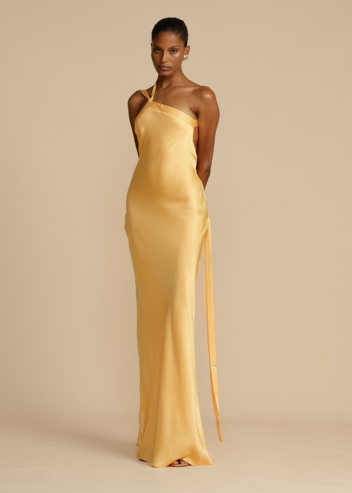 Silk Maxi Dress with Elegant Straps