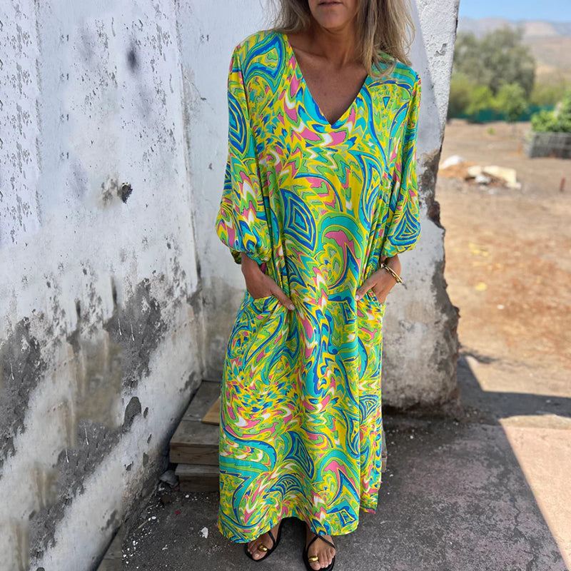 Elanora Abstract Maxi Dress