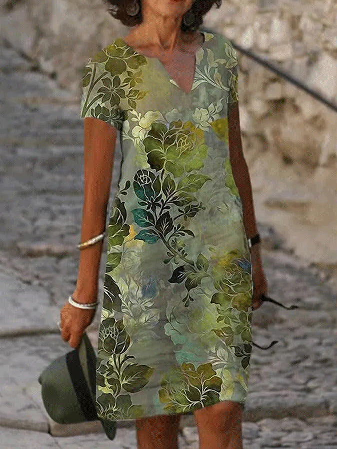 Elegant Fit V-Neck Dress