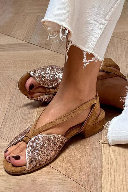 Glitter-Glow Sandals